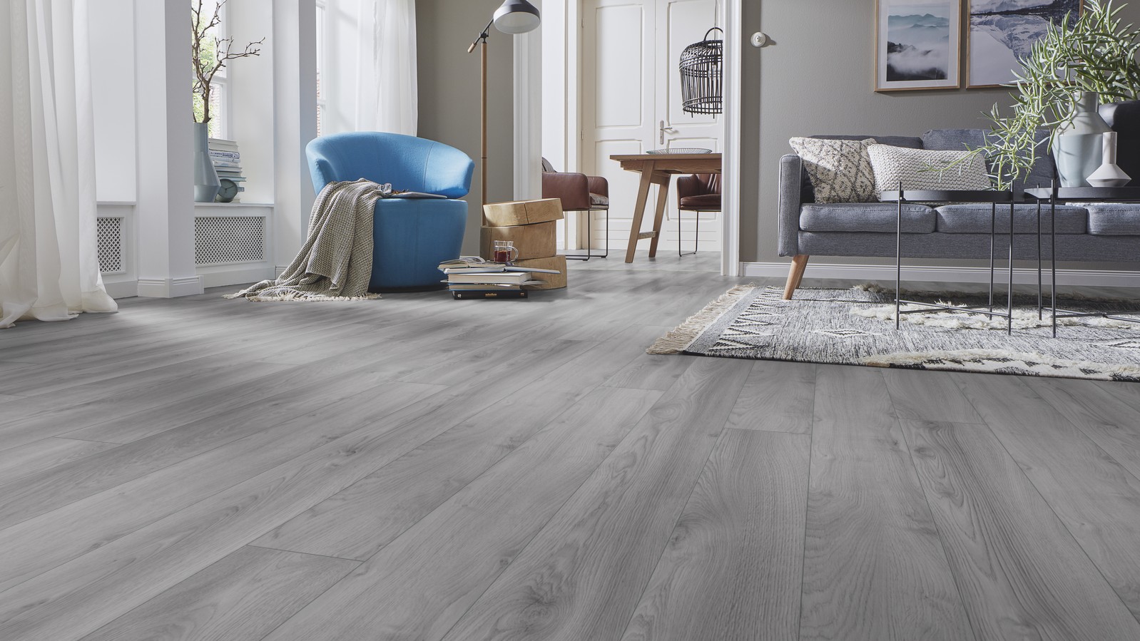 5 mẫu sàn gỗ công nghiệp màu xám cho phong cách tối giản
