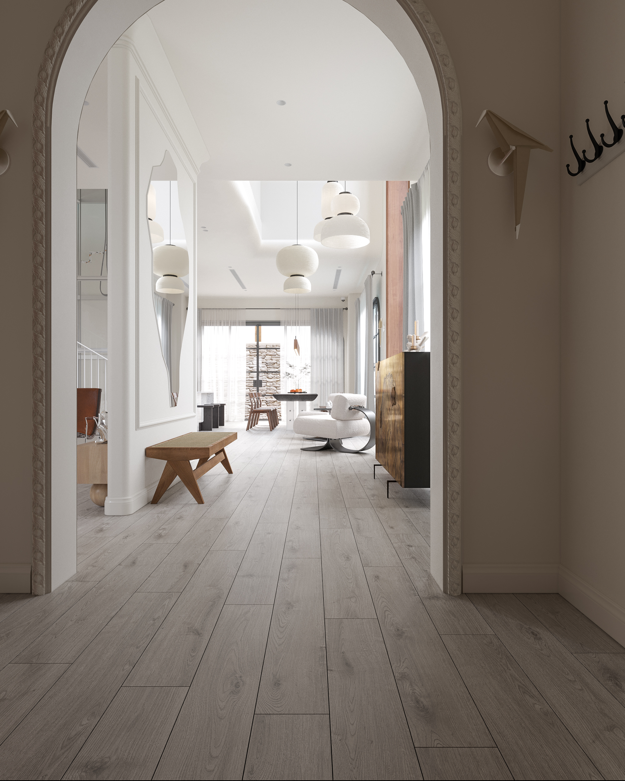 5 mẫu sàn gỗ phòng khách màu xám siêu đẹp cho tổ ấm hiện đại
