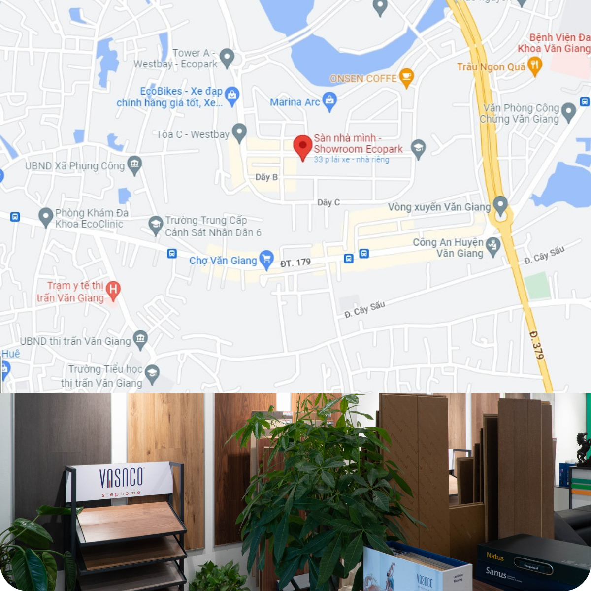 Sàn gỗ công nghiệp tại showroom Sàn Nhà Mình Ecopark 12